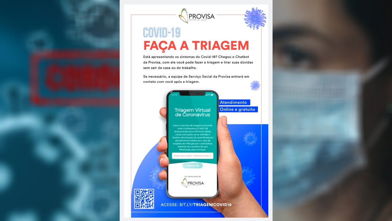 Provisa Gestão de Saúde lança Chatbot para triagem do Coronavírus
