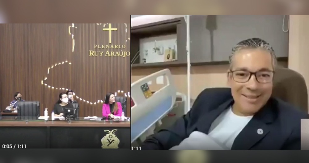 Em hospital após acidente, Josué Neto participa online de Sessão da ALEAM; veja vídeo