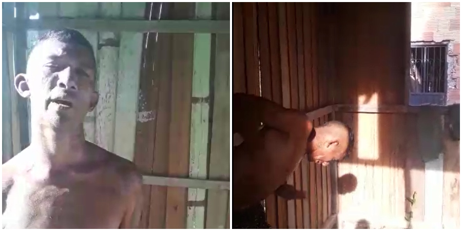 “Vou ser cobrado pelo meu vacilo”: tribunal do crime pune ladrão com pauladas, em Manaus; veja vídeo