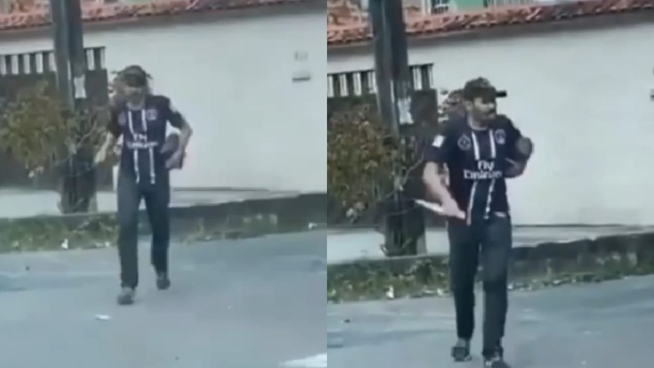 A Compensa não tem um dia de paz: homem armado com terçado assalta moradores; veja vídeo