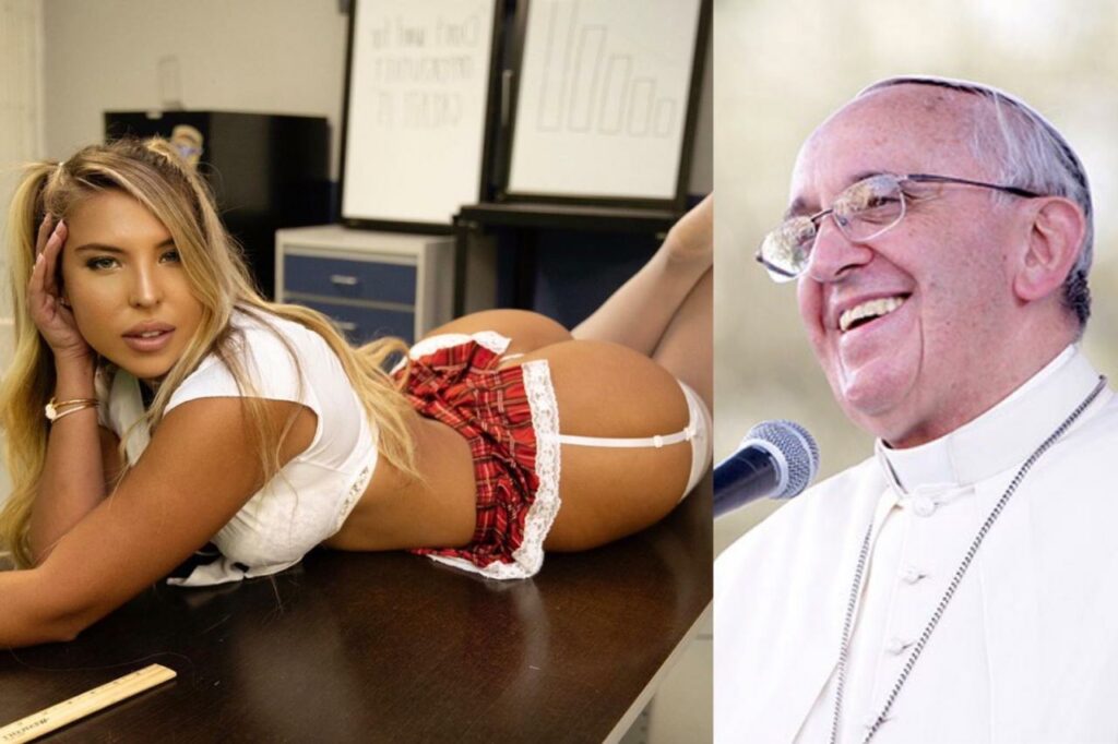 Papa fica encantado com rabetão de modelo brasileira e curte foto da beldade no instagram