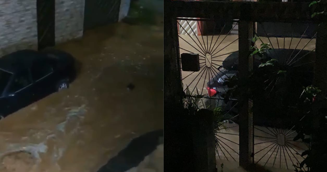 Adutora rompe no bairro da Compensa e deixa ruas completamente alagadas; veja vídeos