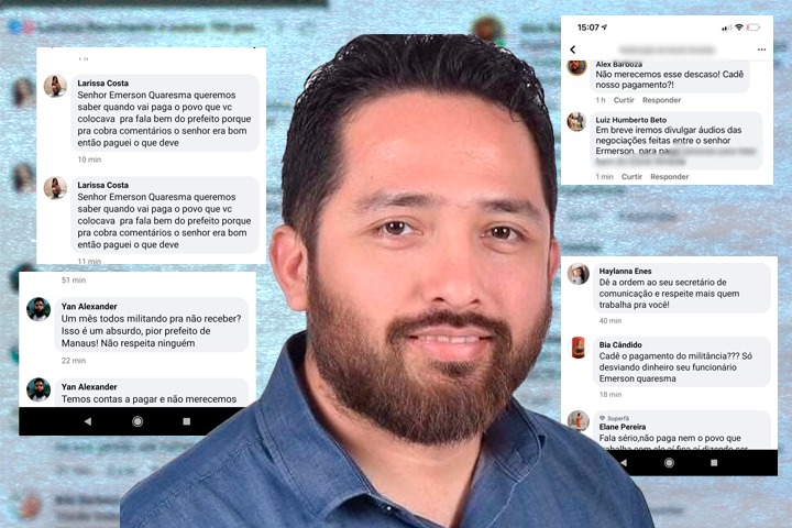 Escândalo: Emerson Quaresma, Secretário de Comunicação de Manaus, é acusado de dar calote em grupo de militantes