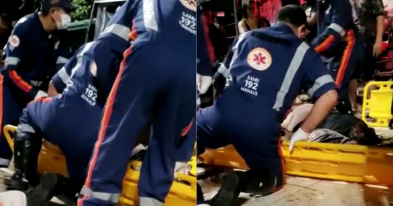 Cenas fortíssimas: mulher agoniza entre a vida e a morte após acidente de lancha na Marina do Davi, em Manaus
