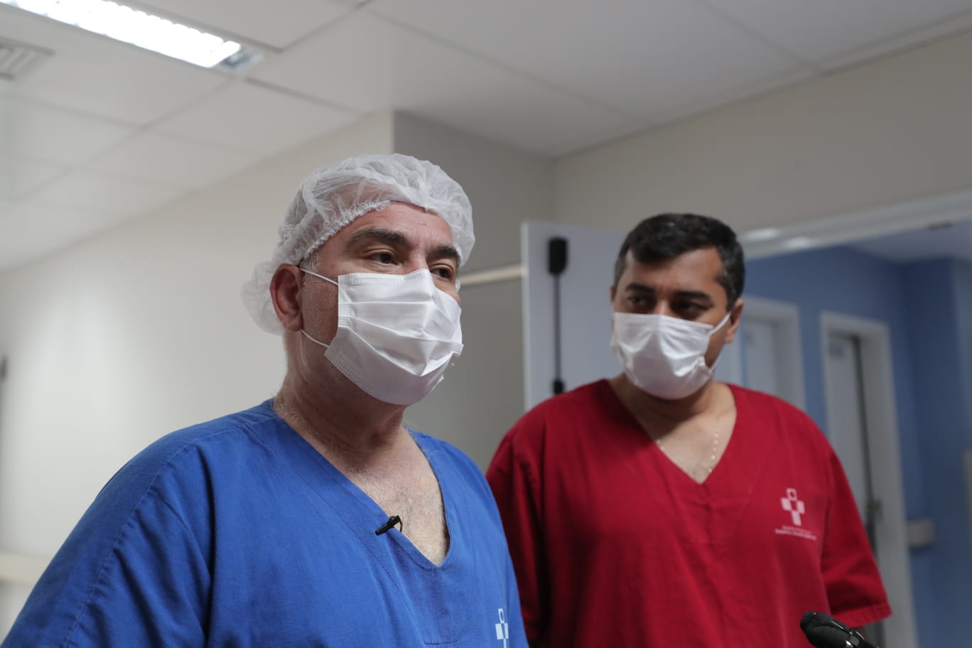 Governador Wilson Lima apresenta ao ministro da Saúde unidade de referência para o tratamento da Covid-19 em Manaus