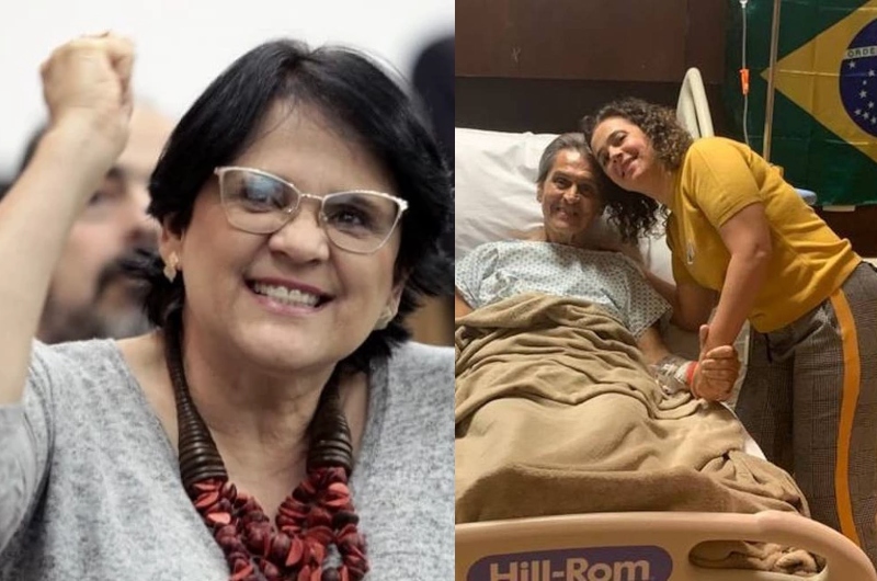 Ministra Damares comemora autorização para Roberto Jefferson fazer exames em hospital