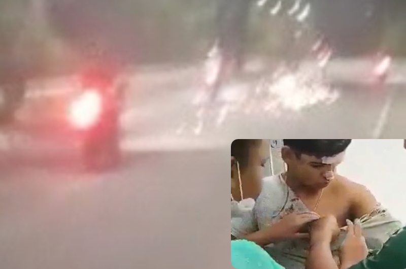 'Vida loka' cai de moto em alta velocidade e sai ralando faísca no asfalto da Avenida do Turismo; veja vídeos