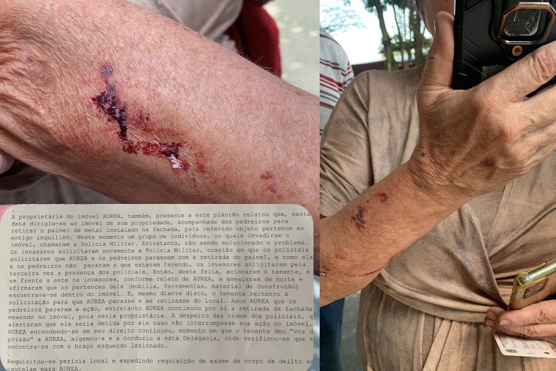 Idosa de 69 anos tem casa invadida por sem-teto e PM ao invés de protegê-la, agride e prende proprietária