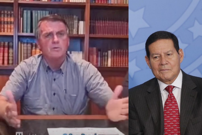 Presidente Bolsonaro se descontenta com Mourão: “está falando algo que não é da competência dele”