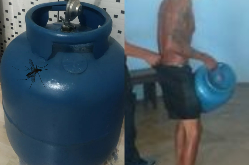 Vulgo 'Carapanã' é preso roubando botijão de gás em Manacapuru; veja vídeo