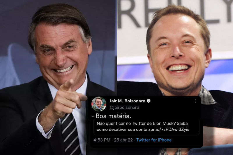 Após Ellon Musk comprar rede social, presidente Bolsonaro satiriza esquerda abandonando o Twitter